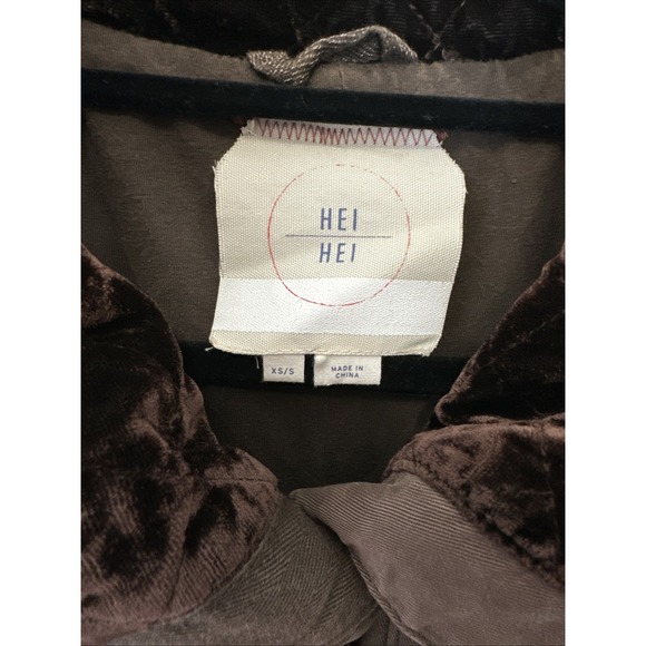 Anthropologie Hei Hei Brown Button Up Cape Coat 3/4 Sleeve Woman's XS - Picture 5 of 5